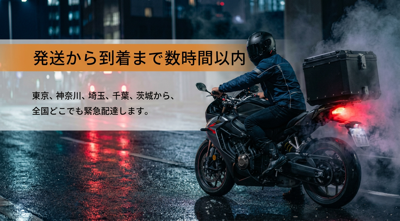 発送から到着まで数時間以内